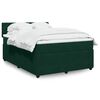 vidaXL Cama box spring con colch&oacute;n terciopelo verde oscuro 140x190 cm