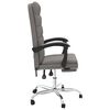 vidaXL Silla de oficina reclinable de tela gris taupé