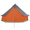 vidaXL Tienda familiar tipi para 6 personas impermeable gris naranja