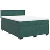 vidaXL Cama box spring con colch&oacute;n terciopelo verde oscuro 160x200 cm