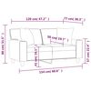vidaXL Sof&aacute; 2 plazas almohadas y cojines cuero sint&eacute;tico capuchino