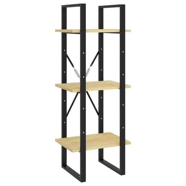 vidaXL Estantería de 3 niveles madera maciza de pino 40x30x105 cm