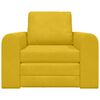 vidaXL Sof&aacute; cama Amarillo 98 x 71 x 83 cm Terciopelo