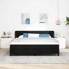 vidaXL Cama tipo Box Spring con colch&oacute;n Negro 180 x 200 cm tela