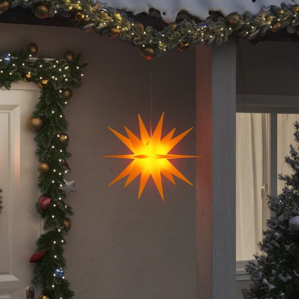 vidaXL L&aacute;mpara de Navidad con LED plegable amarilla 43 cm