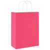 vidaXL Bolsas de papel con asas 250 uds rosa 26x12x35 cm