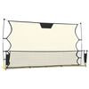 vidaXL Red de rebote de f&uacute;tbol poli&eacute;ster negro y amarillo 183x85x120cm