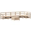 vidaXL Juego de sof&aacute;s de jard&iacute;n 7 piezas madera maciza de pino