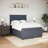 vidaXL Cama box spring con colch&oacute;n terciopelo gris oscuro 140x200 cm