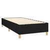 vidaXL Cama box spring con colch&oacute;n tela negro 100x200 cm
