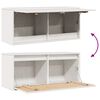 vidaXL Armario de pared de madera maciza de pino blanco 80x30x35 cm