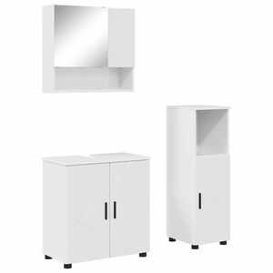 vidaXL Juego de muebles de ba&ntilde;o Montaje en la pared 3 pcs brillante