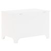 vidaXL Caja de almacenaje y tapa RANA madera maciza blanca 80x49x54 cm