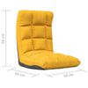 vidaXL Tumbona de suelo plegable de tela amarillo mostaza