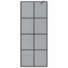 vidaXL Pared de Ducha Walk-in Negro 80 x 195 cm vidrio templado