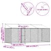 vidaXL Jaula para perro con techo Plateado 600 x 200 x 256 cm