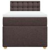 vidaXL Cama box spring con colch&oacute;n tela marr&oacute;n oscuro 100x200 cm