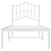 vidaXL Estructura cama sin colch&oacute;n con cabecero metal blanco 80x200 cm