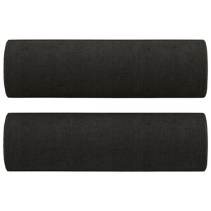 vidaXL Cojines decorativos 2 uds tela negro 15x50 cm