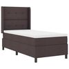 vidaXL Cama tipo Box Spring con colch&oacute;n Marr&oacute;n oscuro 90 x 200 cm tela