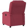 vidaXL Sill&oacute;n de masaje reclinable de tela color vino tinto