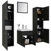vidaXL Conjunto de muebles de ba&ntilde;o aglomerado negro