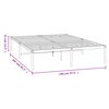 vidaXL Estructura de cama sin colchón metal blanco 140x200 cm