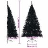 vidaXL &Aacute;rbol de Navidad Artificial Preiluminado Negro 240 cm PVC