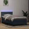vidaXL Cama box spring con colch&oacute;n y LED terciopelo gris oscuro 100x210 cm