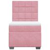 vidaXL Cama box spring con colch&oacute;n terciopelo rosa 90x200 cm