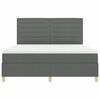 vidaXL Cama tipo Box Spring con colch&oacute;n Gris oscuro 180 x 200 cm tela