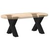 vidaXL Patas para mesa de centro en forma de X (2 unidades), color negro, 50 x (42-43) cm, acero