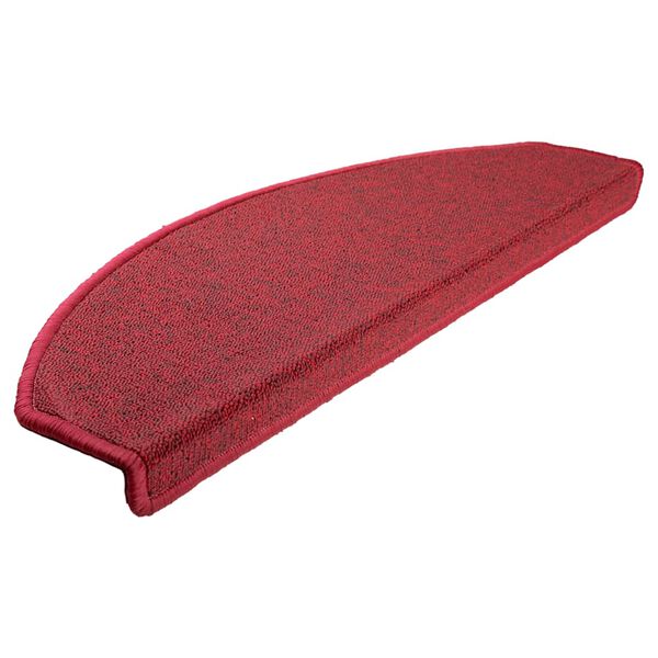 vidaXL Felpudos para escaleras 30 unidades 65x24x4 cm Rojos Semicirculares Grandes