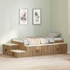 vidaXL Cama con almacenamiento Roble artesanal 80 cm