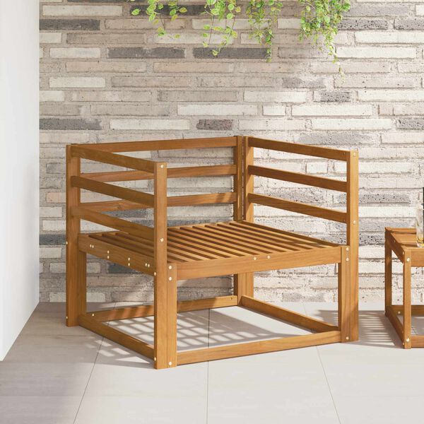 vidaXL Sof&aacute; intermedio de exterior Madera de Acacia S&oacute;lida Natural