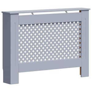 vidaXL Cubierta para radiador MDF gris antracita 112x19x81,5 cm