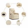 vidaXL Sill&oacute;n reclinable de tela crema