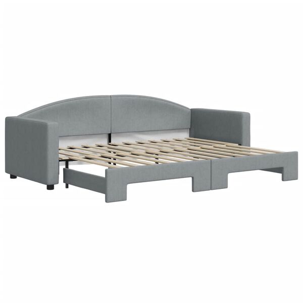 vidaXL Sofá cama nido tela gris claro 80x200 cm