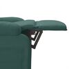 vidaXL Sill&oacute;n reclinable de tela verde oscuro