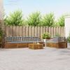 vidaXL Conjunto de sof&aacute;s de exterior 7 pcs Gris Natural y Claro