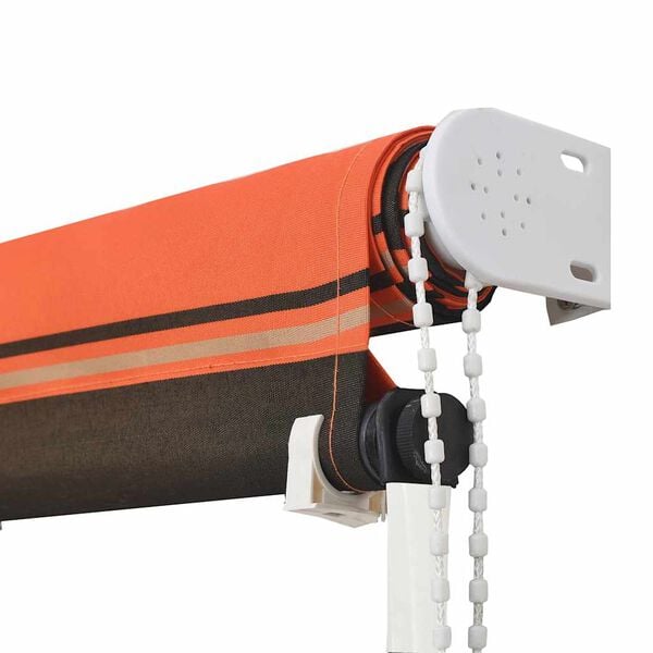 vidaXL Toldo retr&aacute;ctil naranja y marr&oacute;n 250x150 cm