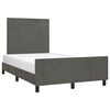 vidaXL Estructura de cama sin colch&oacute;n terciopelo gris oscuro 120x200cm