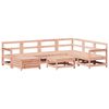 vidaXL Juego de sofás de jardín 8 pzas madera maciza de abeto Douglas