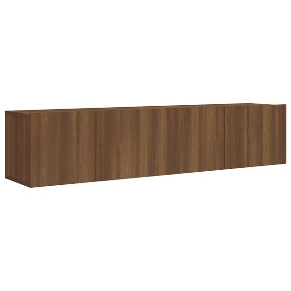 vidaXL Set de muebles para TV 2 pzas madera contrachapada roble marr&oacute;n