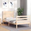 vidaXL Estructura de cama con cabecero madera maciza