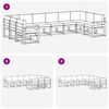 vidaXL Conjunto de sof&aacute;s de exterior con coj&iacute;n 10 pcs Natural y Crema