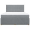 vidaXL Cama box spring con colch&oacute;n tela gris claro 180x200 cm