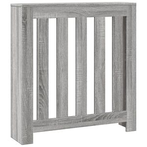 vidaXL Cubierta de radiador madera ingenier&iacute;a gris Sonoma 78x20x82 cm