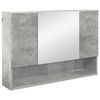 vidaXL Juego de muebles de ba&ntilde;o con caj&oacute;n 2 pcs Gris Concreto