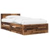 vidaXL Estructura de cama con caj&oacute;n 2 uds. Madera envejecida